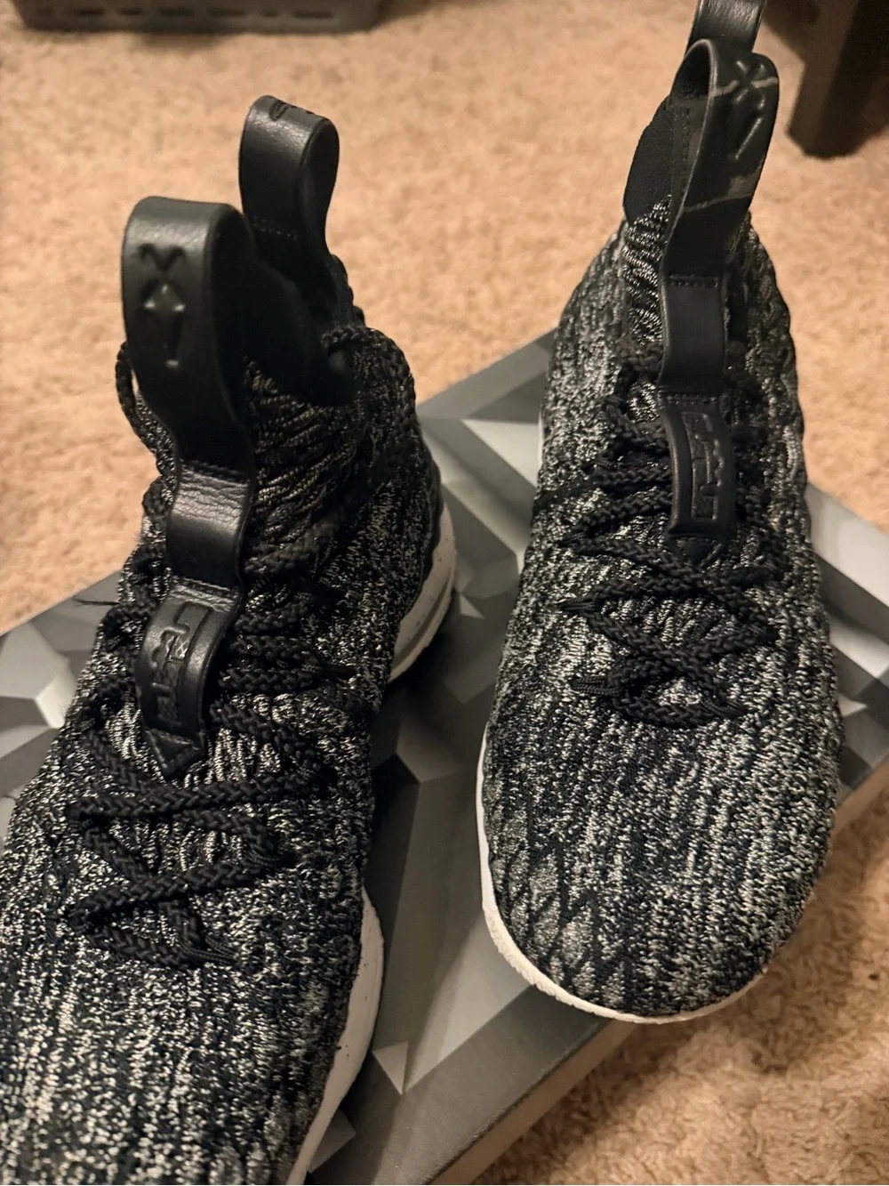 Nike LeBron XV (Ashes) Boys Basketball High Top Sneakers 6Y
